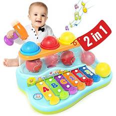 Hola Baby Toys 12-18 Months Montessori Toys for 1 Year Old Girl Gifts, Pound Toy with Xylophone Toys for 1 Year Old Boy Gifts, Music Developmental Toddler Toys Age 1-2, 12 18 Month Toys Baby Boy Girl Toys