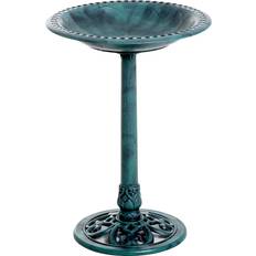 OutSunny Garden Decorations OutSunny 28'' Bird Bath with Fleur De