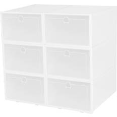 Newhome 6-Drawer Bin White Shoe Rack