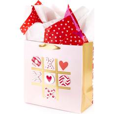 Valentines Day Gift Bags Hällmark Hallmark Signature 10" Large Gift Bag with Tissue Paper Tic Tac XOXO for Anniversary, Valentines Day, Engagements, Sweetest Day and More