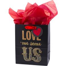 Valentines Day Gift Bags Hällmark Hallmark Mahogany 9" Medium Gift Bag with Tissue Paper Love Me Some Us for Anniversary, Valentines Day and More