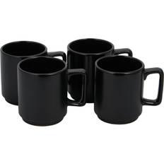 Malmo Set of 4 Malmo Stacking Mugs Black Mug 4pcs