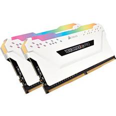 Corsair Vengeance RGB PRO 16GB 2x8GB DDR4 3000MHz C15 XMP 2.0 Enthusiast RGB LED Illuminated Memory Kit White