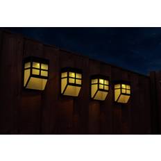 Garden & Outdoor Environment Powertek Pack of 4 Solar LED Fence Lights