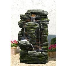 Tranquility Ager Stone Solar Powered Water Feature