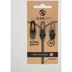 Zlideon 3-Pack Black Narrow Zipper L