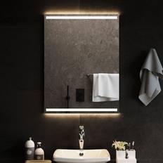 vidaXL Badeværelsesspejl med LED-lys 60 x 80 cm