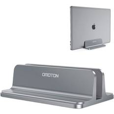 OMOTON Vertical Adjustable Laptop Stand, Desktop Aluminum MacBook Stand with Adjustable Dock Size, Fits All MacBook, Surface, Chromebook and Gaming