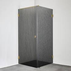 Hafa Brusehjørne Infinity Lace Combi Dør/Væg 80 x 80 Messing 800x800x2000mm