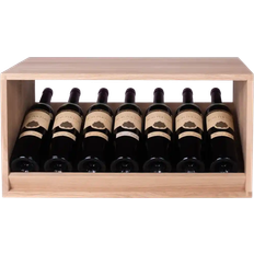 Wall Wine Racks Caverack Half Andino 7 Bottles Oak Wine Rack 60x30cm