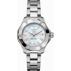 Tag Heuer Woman Wrist Watches Tag Heuer Aquaracer Professional 200 Solargraph 34mm Ladies Mother Of Pearl Diamonds