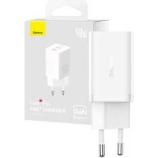 Baseus Wall Charger GaN5 40W 2x USB C White