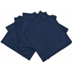 Cotton Cloth Napkins Penguin Home 6pk Premium Linen Look Cloth Napkin Blue (45x45cm)