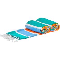 Multicoloured Bath Towels Nicola Spring Deluxe Cotton Turkish Pack of 2 Bath Towel Multicolour