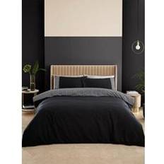 Cotton Bed Linen Catherine Lansfield Artemis Greek Key Duvet Cover Black