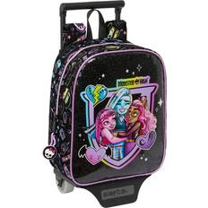 Monster High School Rucksack Wheels Black 22 x 27 x 10 cm