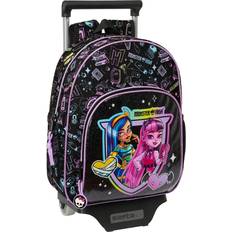 Monster High School Rucksack Wheels Black 28 x 34 x 10 cm