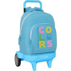 Benetton School Rucksack with Wheels Spring Sky blue 33 X 45 X 22 cm