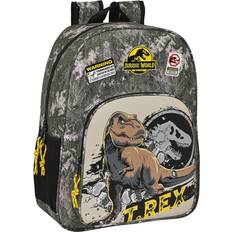 Jurassic World School Bag - Warning Grey