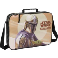 Brown School Bags School Satchel The Mandalorian This is the way Brown Black 38 x 28 x 6 cm