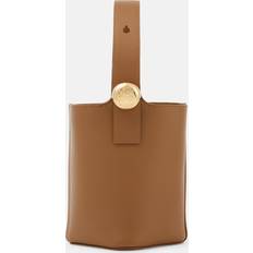 Loewe Taschen Loewe Bucket-Bag Pebble Mini aus Leder Braun Einheitsgröße