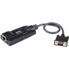 Switch KVM Aten KA7140, 72g, Nero, Plastica, DB-9, RJ-45, Femmina femmina