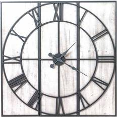 Wood Wall Clocks Hill Interiors Roza Panelled Wall Clock