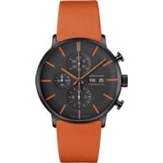 Junghans Armbåndsure Junghans FORM A Chronoscope, English Date 42mm Black Orange