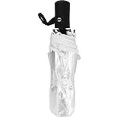 Fdit Automatisk Paraply Transparent Mini Bärbar Vindtät Struktur för Män Kvinnor Tonåringar Barn Utomhusaktiviteter Golf Camping Vandring Backpacking