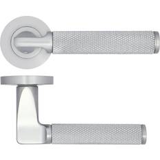 Stanza Bilbao Lever on Rose Door Handles Satin