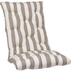 Fritab Högvik Høj Flockpude Taupe Stribe Stolehynde Beige, Brun
