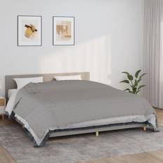 vidaXL Tyngdetæppe 235 x 290 cm 11 kg Stof Grå Grå
