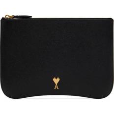 Black - Men Clutches Ami Paris Black Pouch BLACK/BRASS/0015 UNI