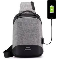 Aquarius Grey AntiTheft Backpack&School Bag withUSBcharging port