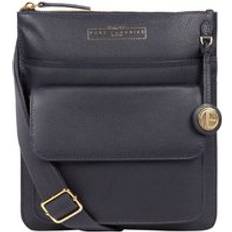 Pure Luxuries 'Langley' Navy Leather Cross Body Bag Blue