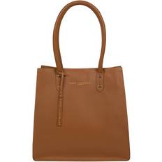 Pure Luxuries 'Henley' Saddle Tan Vegetable-Tanned Leather Shopper Bag Brown