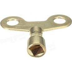 5Pcs Water Tap Square Hole Key Radiator Plumbing Bleed Key Brass Tone