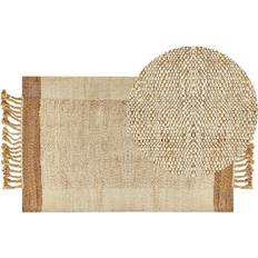 Beliani Jute Area Rug Beige