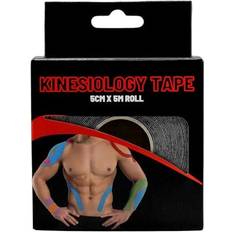 Athletape Kinesiology Tape Black 5m Roll Extra Sticky Elastic Sports Physio Tape, Waterproof Tape for Muscle Injury Recovery, KT Tape, Strapping Tape