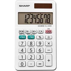 Calculators Sharp EL-244WB Business Calculator, White 2.125, 2.38 x 4.06 x 0.31 inches