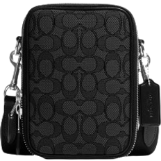 Coach Stanton Crossbody In Signature Jacquard - Silver/Charcoal/Black