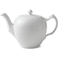 Freezer Safe Teapots Royal Copenhagen White Fluted Half Lace Teapot 0.264gal