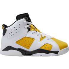 Winter Basketball Shoes Children's Shoes NIKE Air Jordan 6 Retro PS - White/Black/Yellow Ochre