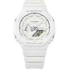 White Wrist Watches G-Shock Casio Tone-on-Tone G-Shock Analog/Digital Display in White Model Ga2100-7A7 White