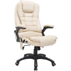 Massage Chairs Homcom Executive Office Chair with Massage Heat PU Leather Reclining Chair