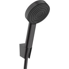 Hansgrohe Noir Ensembles de barres de douche et douchettes Hansgrohe Pulsify S Brausehalterset 105 1 Jet 24301670 Noir