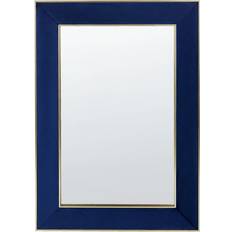 Velvet Mirrors Beliani Velvet 50 Blue LAUTREC Wall Mirror
