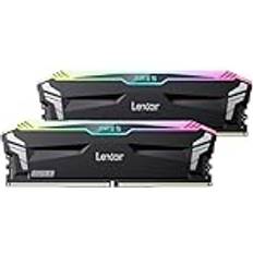 LEXAR ARES RGB DDR5 RAM 32GB Kit 16GB x 2 6800MHz, DRAM 288-Pin UDIMM Desktop Speicher, PC Gaming Arbeitsspeicher unterstützt XMP 3.0/AMD Expo, CL34-45-45-108, 1.4V LD5U16G68C34LA-RGD