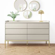 Zion Wide Beige Modern Chest of Drawer