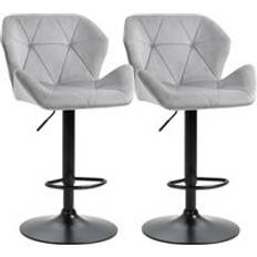 Homcom Set Of 2 Bar stools With Backs